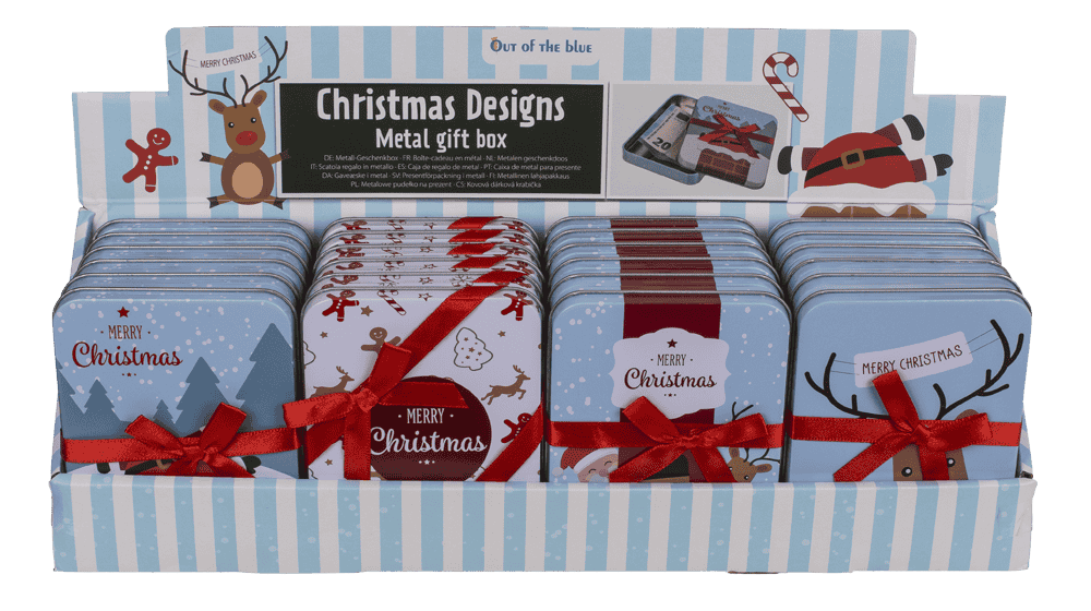 Metal gift box, Merry Christmas,