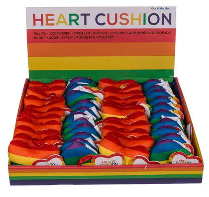 Plush heart in rainbow colours, Pride,