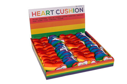 Plush heart in rainbow colours, Pride,