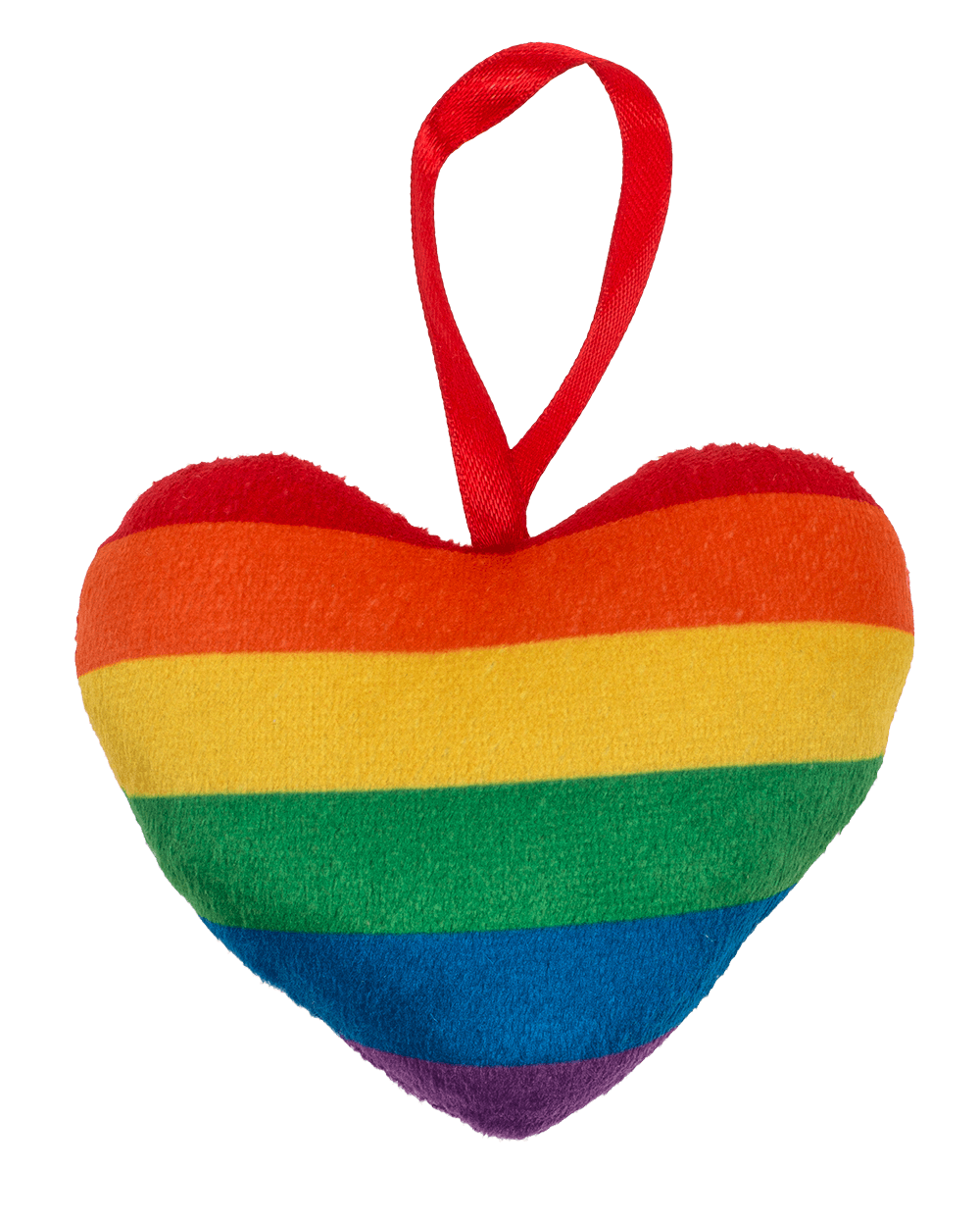 Plush heart in rainbow colours, Pride,