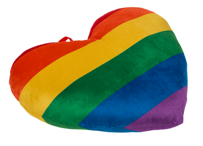 Plush heart in rainbow colours, Pride,