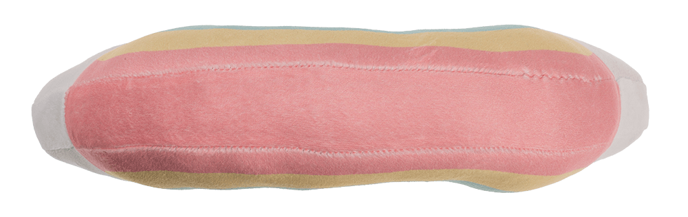 Plush rainbow cushion, Pastel,