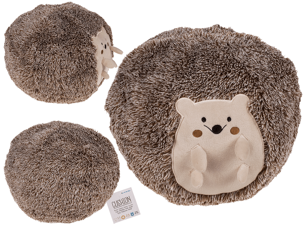 Plush cushion, hedgehog,