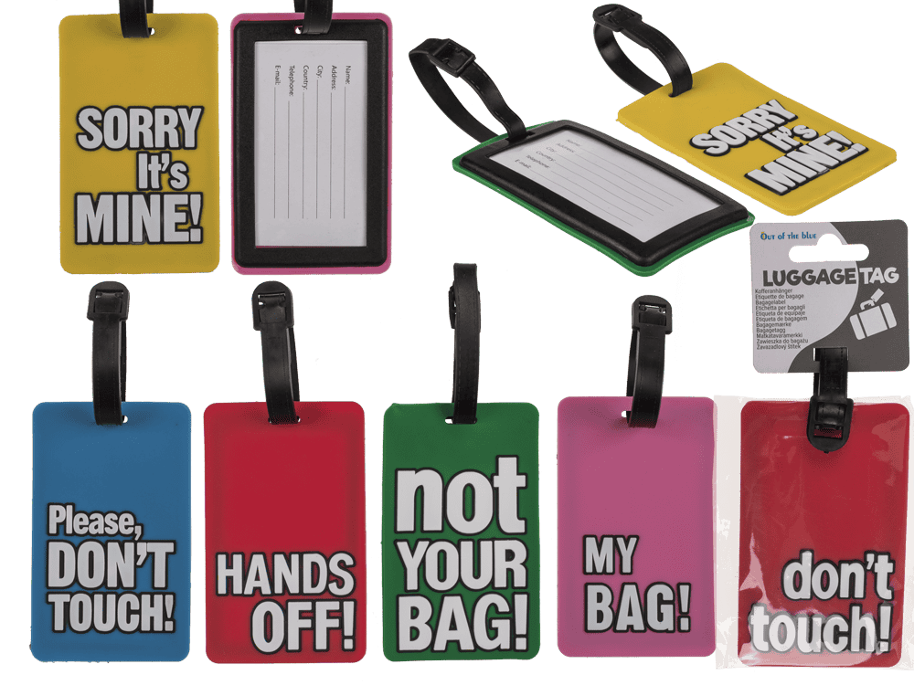 Luggage tags with English slogans,