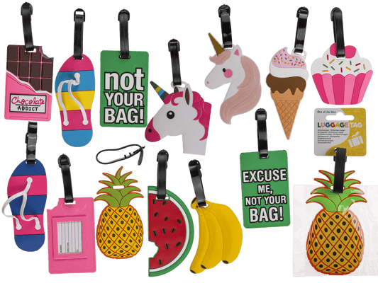 Plastic luggage tags, Fancy Collection,