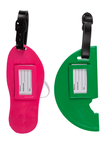 Plastic luggage tags, Fancy Collection,