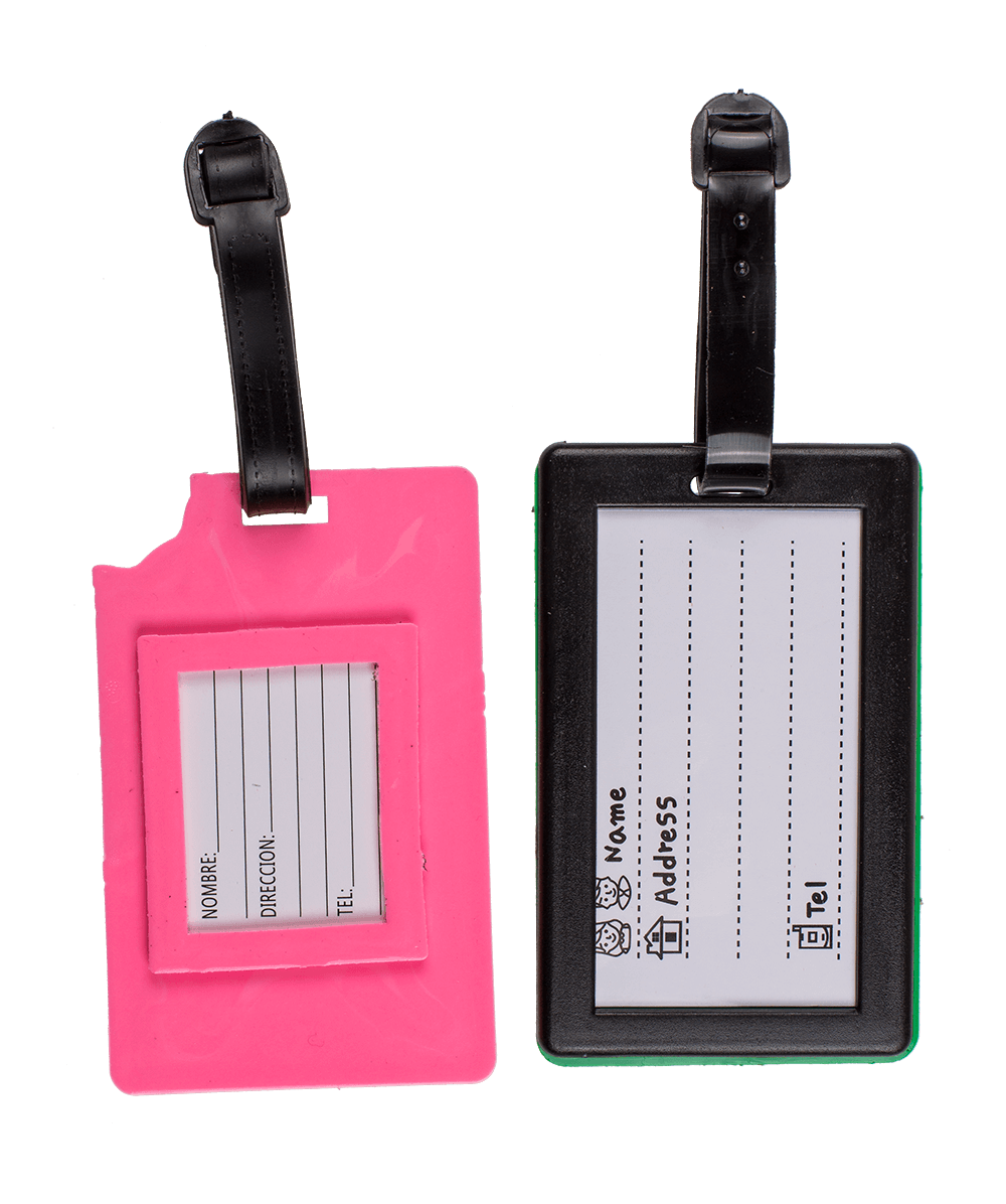 Plastic luggage tags, Fancy Collection,