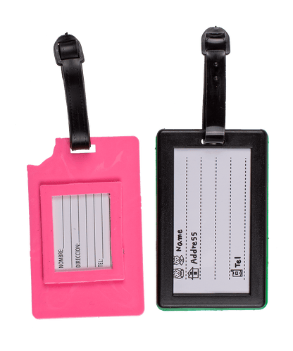 Plastic luggage tags, Fancy Collection,