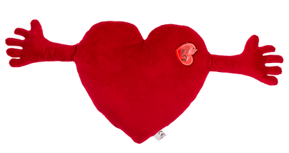 Red plush heart with arms,