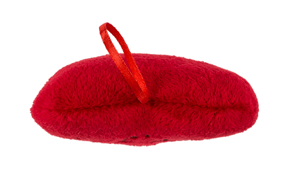 Red plush heart , Je t' aime,