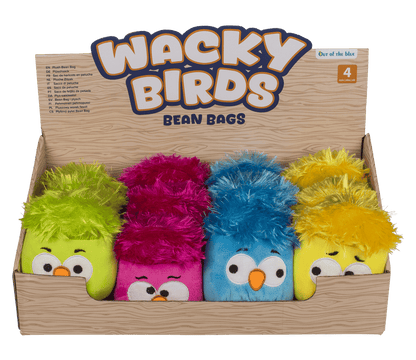 Whacky birds bean bags, 11 cm,
