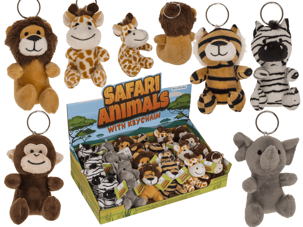 Metal keychain, Safari Animals,