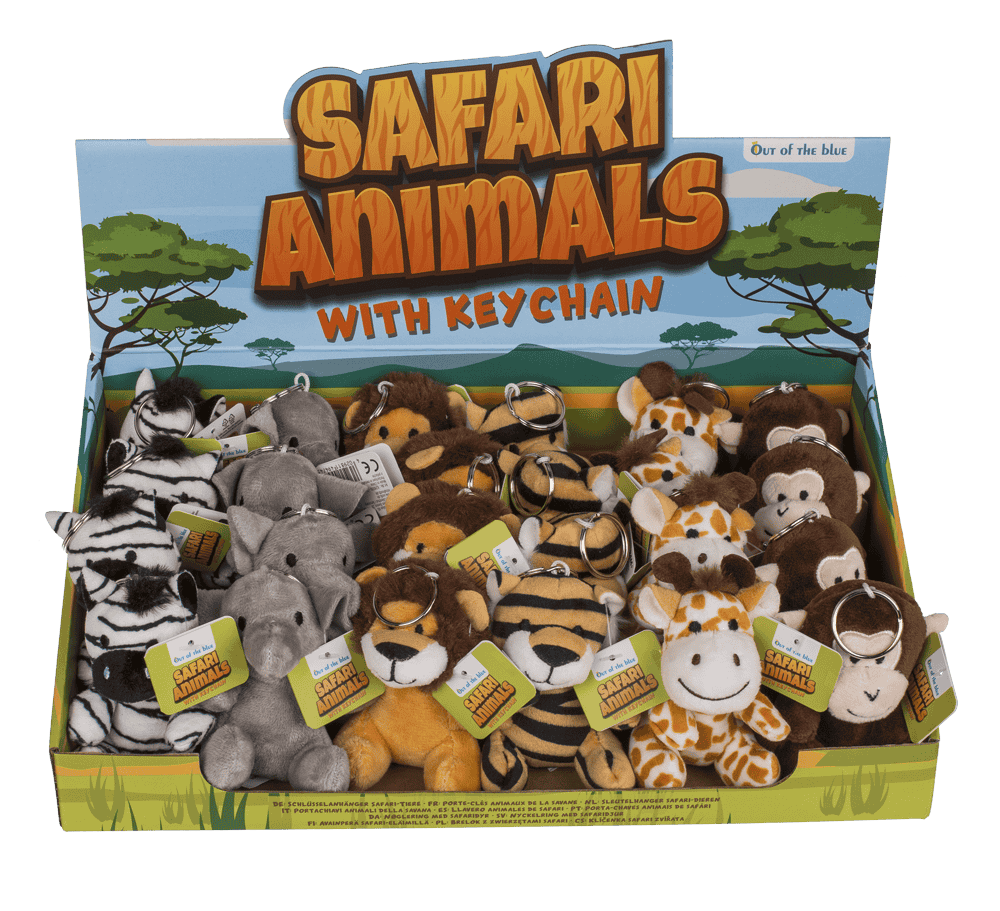 Metal keychain, Safari Animals,