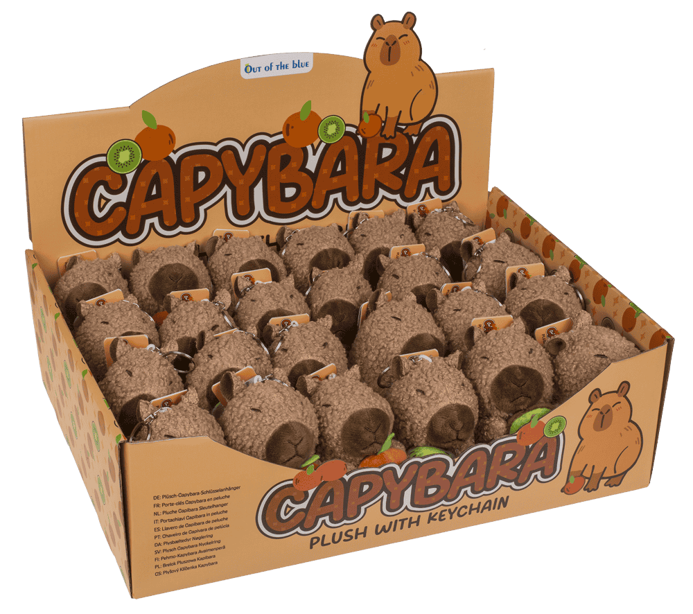 Metal keychain, Plush-Capybara,