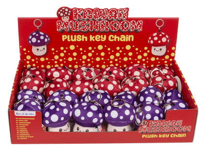 Metal keychain, Kawaii Mushroom,