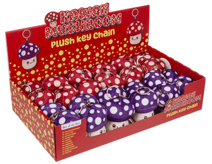 Metal keychain, Kawaii Mushroom,