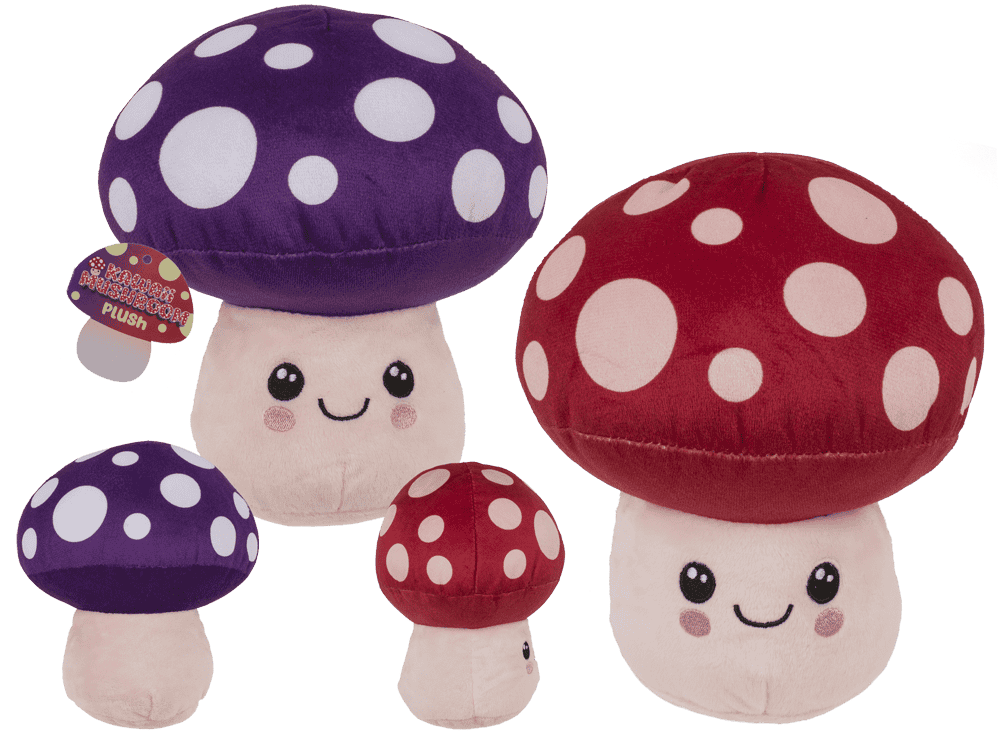 Plush Kawaii Mushroom, 20 cm,