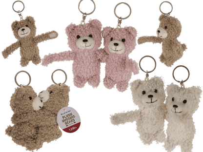 Metal keychain, Bears Hugging,