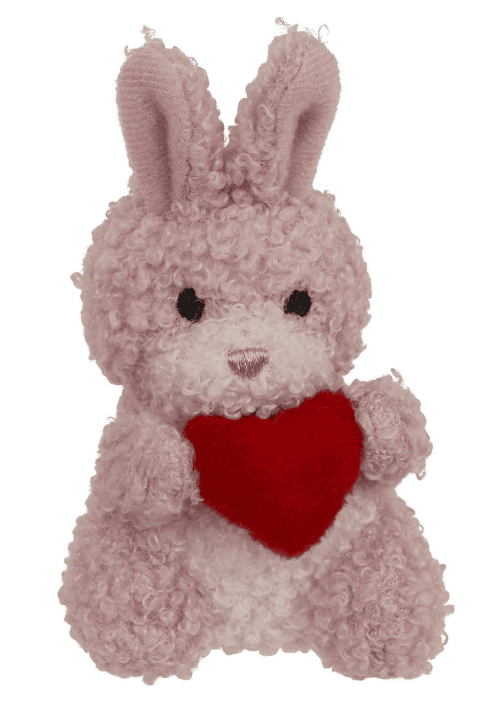 Metal keychain, rabbit with heart,