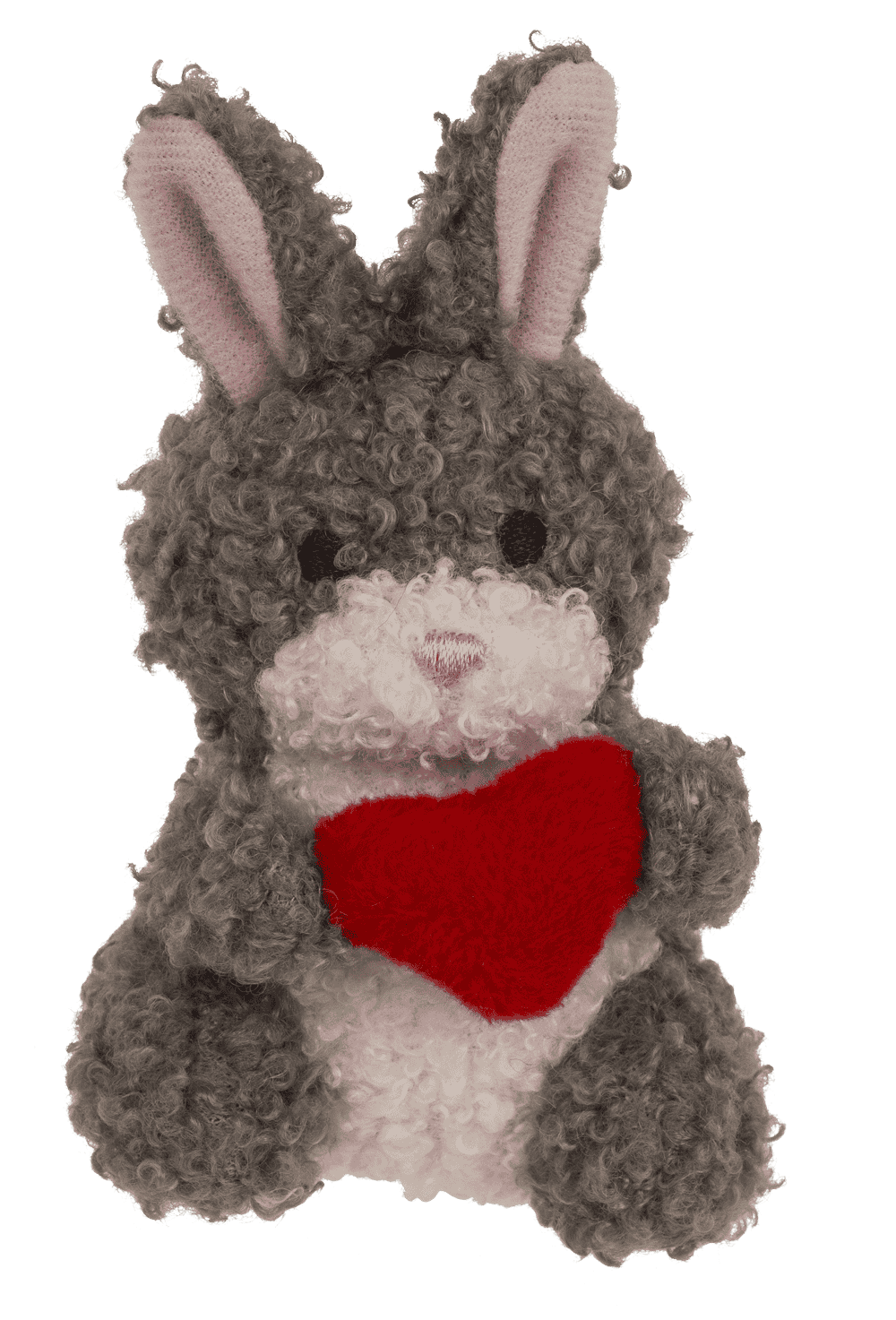 Metal keychain, rabbit with heart,