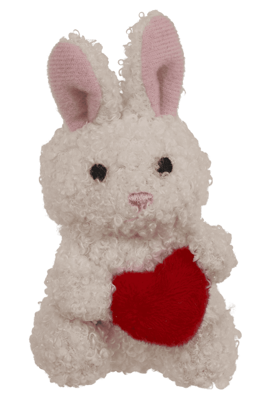 Metal keychain, rabbit with heart,
