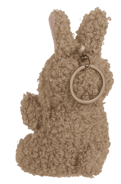 Metal keychain, rabbit with heart,