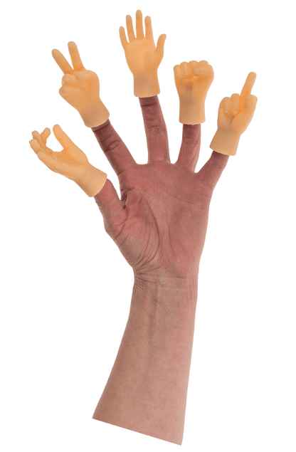 Finger puppet, Hand Gestures, ca. 6-8 cm,
