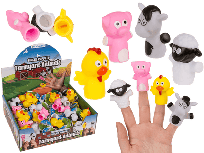 Finger puppet, Farmyard animals, 6-8 cm,