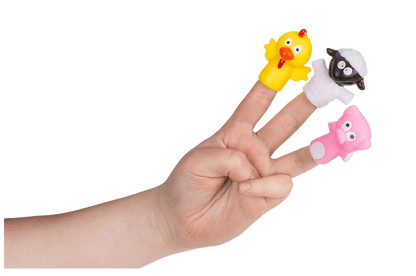 Finger puppet, Farmyard animals, 6-8 cm,
