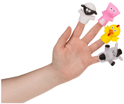 Finger puppet, Farmyard animals, 6-8 cm,