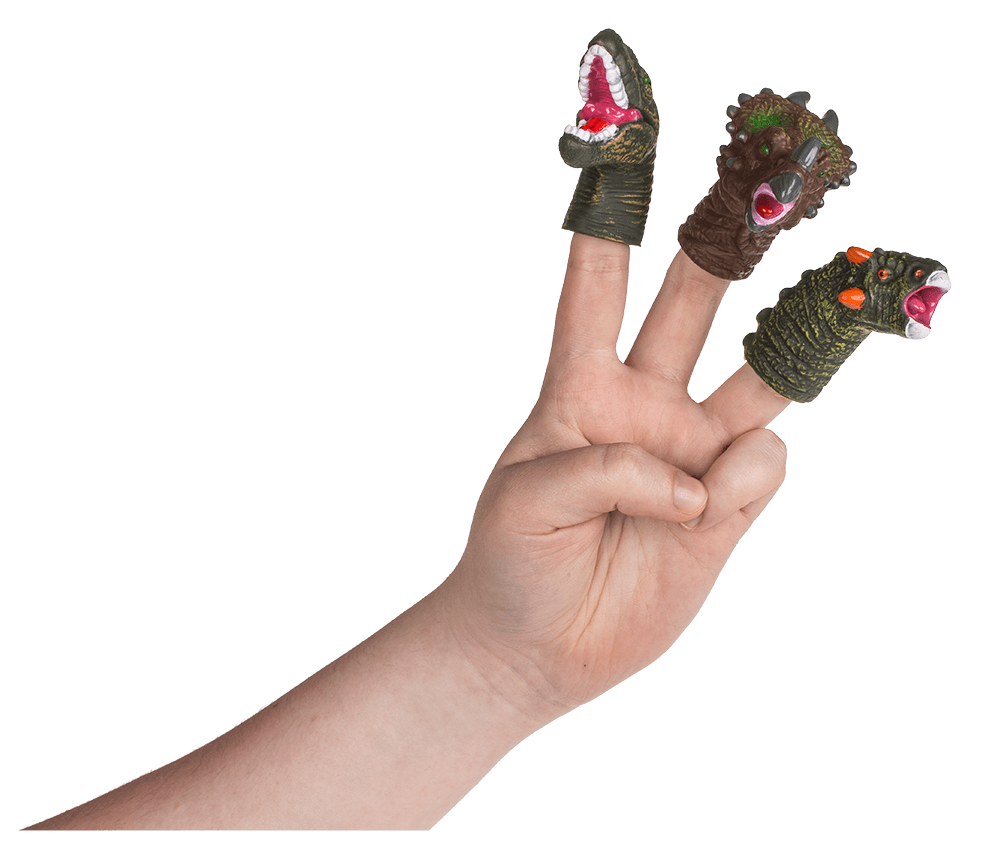 Finger puppet, Dinisaur, 6-8 cm,