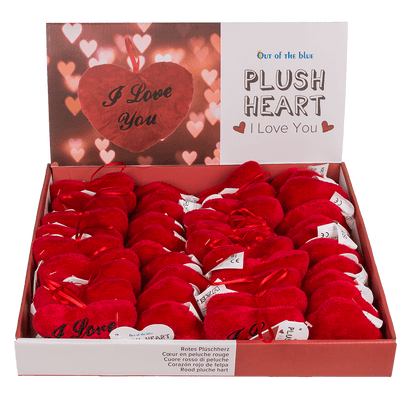 Red plush heart, I love you,