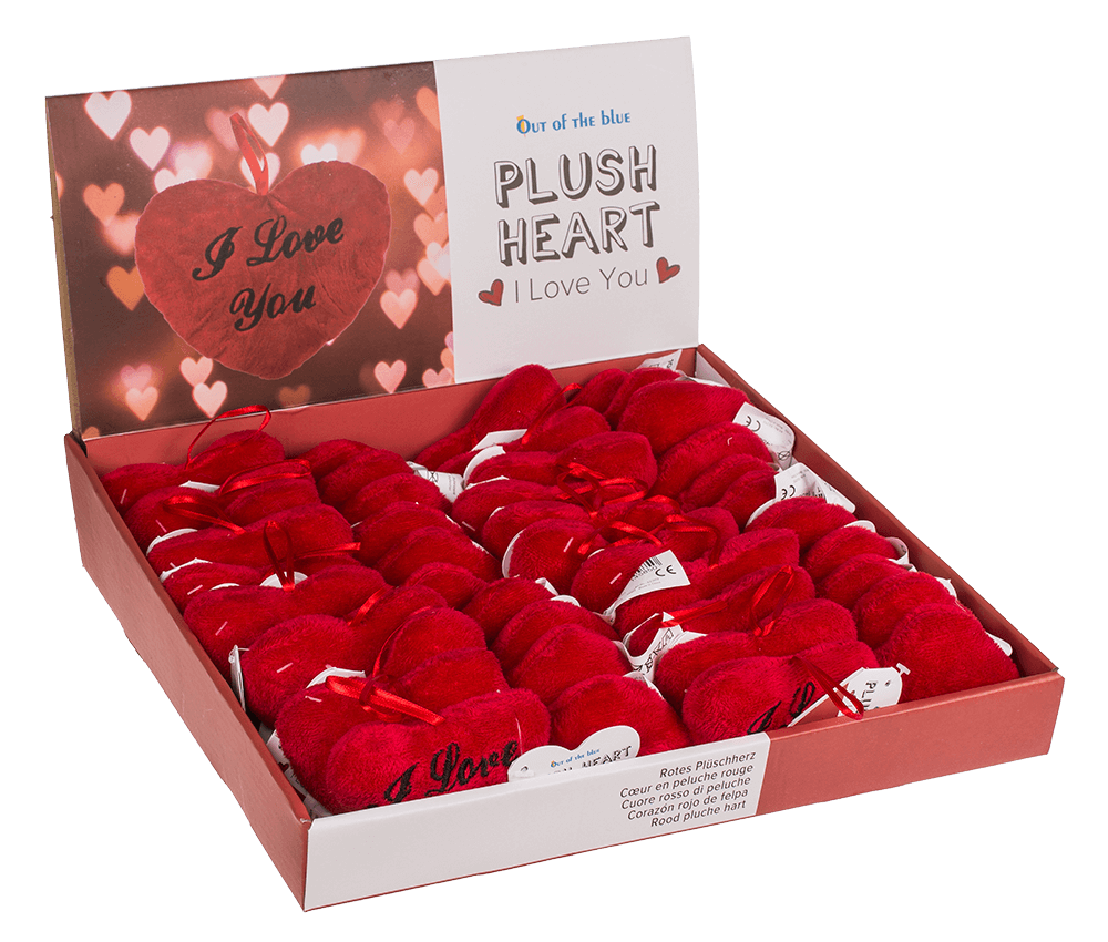Red plush heart, I love you,