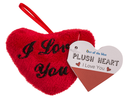 Red plush heart, I love you,