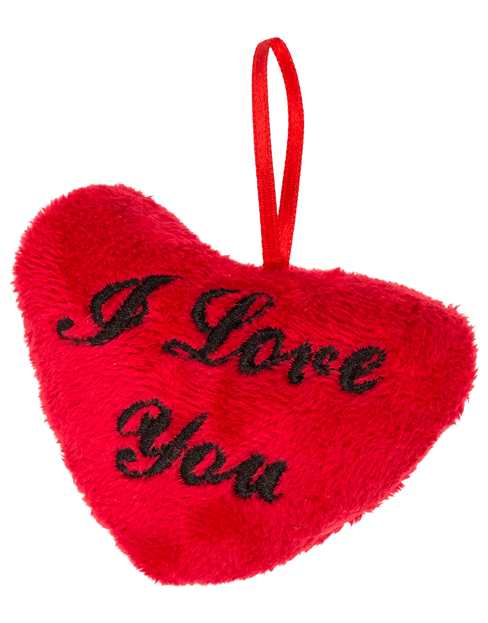 Red plush heart, I love you,