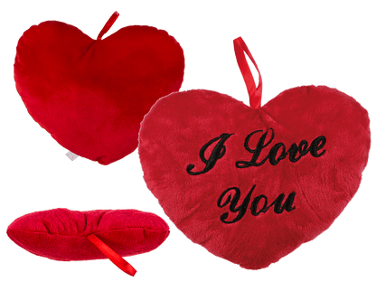 Red plush heart, I love you,