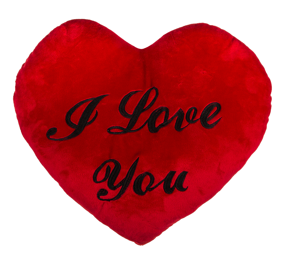 XXL-Red plush heart, I LOVE YOU,