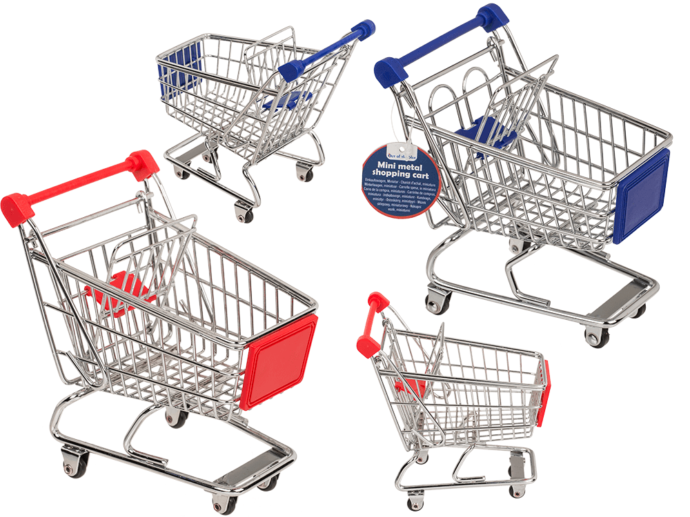 Metal mini shopping trolley,