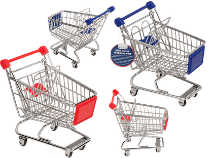 Metal mini shopping trolley,
