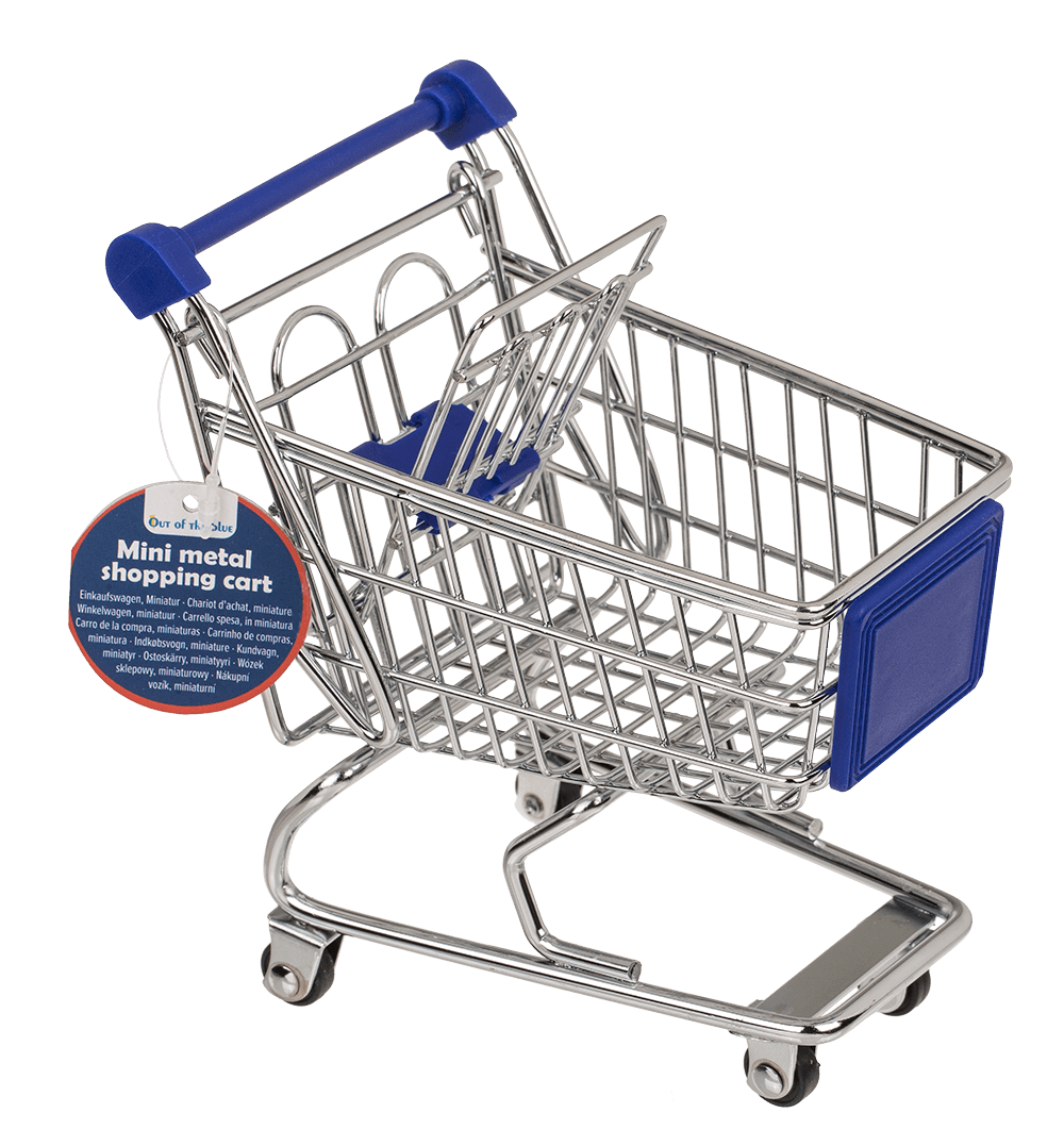 Metal mini shopping trolley,