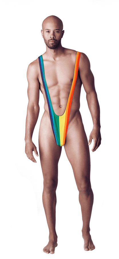 Man Swimsuit, Rainbow Mankini, Pride,