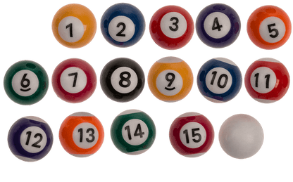 Wooden tabletop pool with 2 cues,