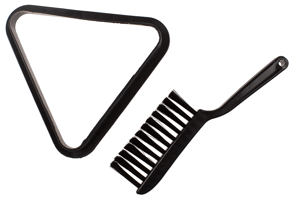 Wooden tabletop pool with 2 cues,