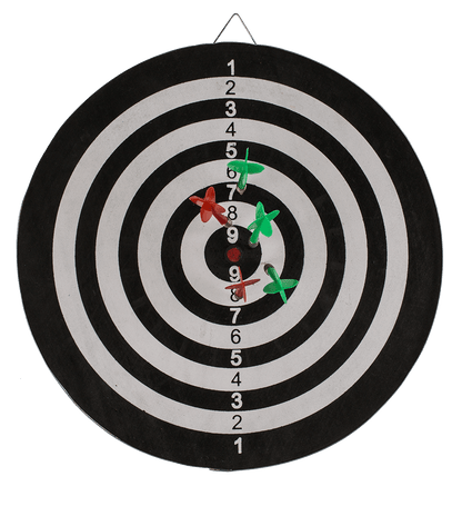 Dart board game with 6 darts, D: ca. 36.5 cm,