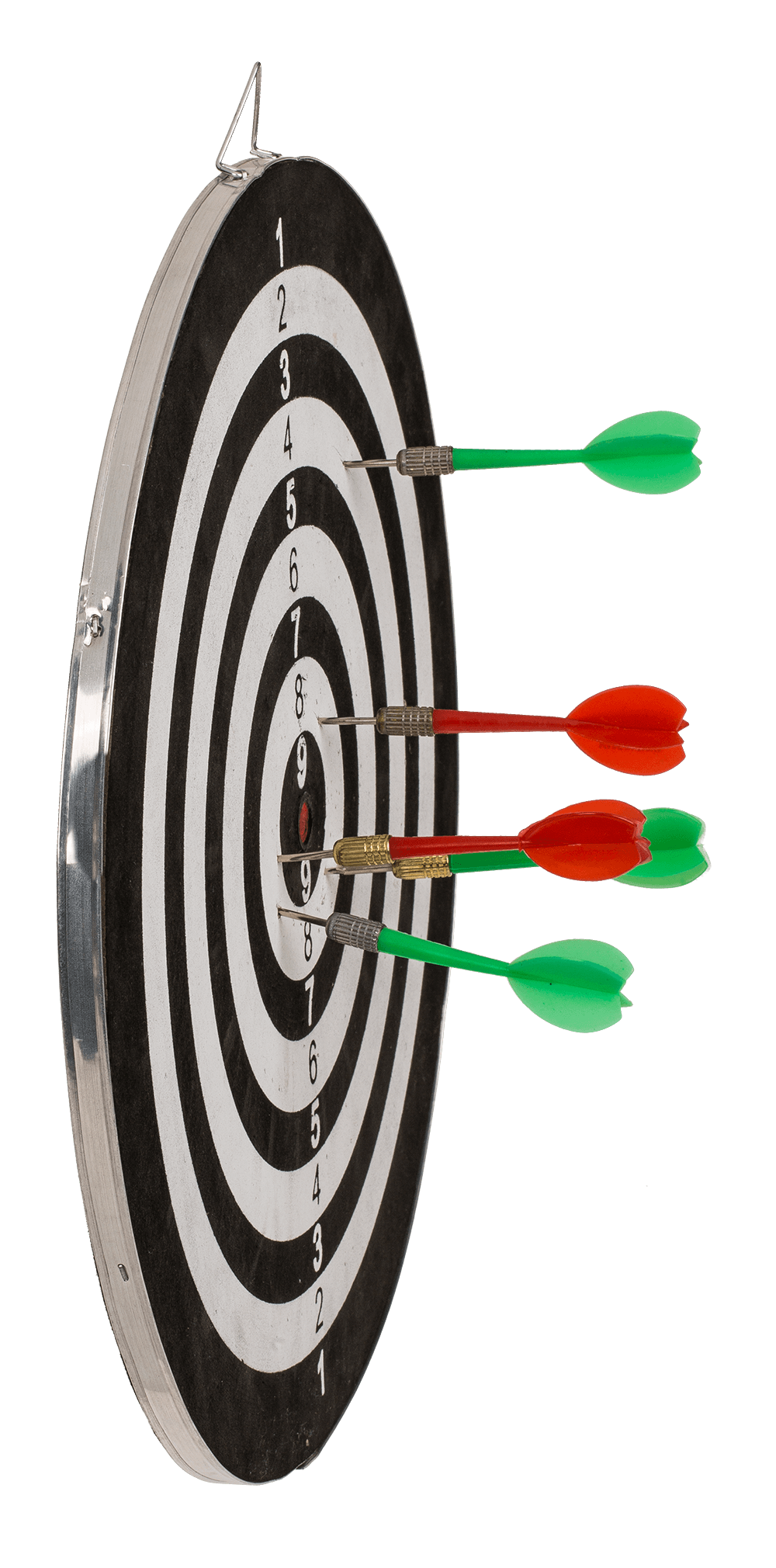 Dart board game with 6 darts, D: ca. 36.5 cm,