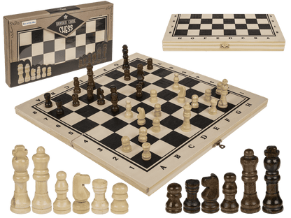 Wooden board game, chess,
