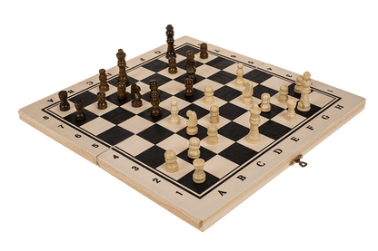 Wooden board game, chess,
