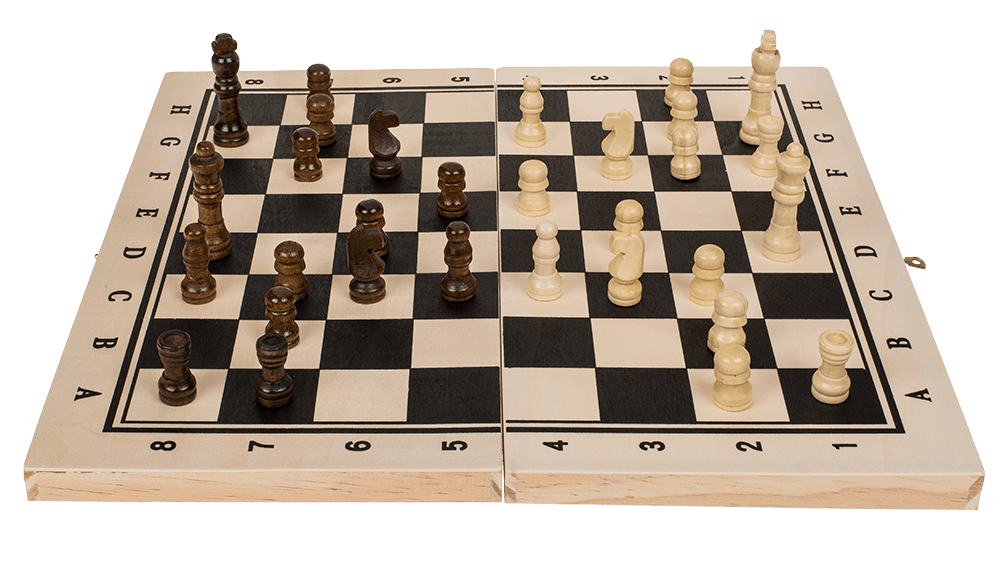 Wooden board game, chess,