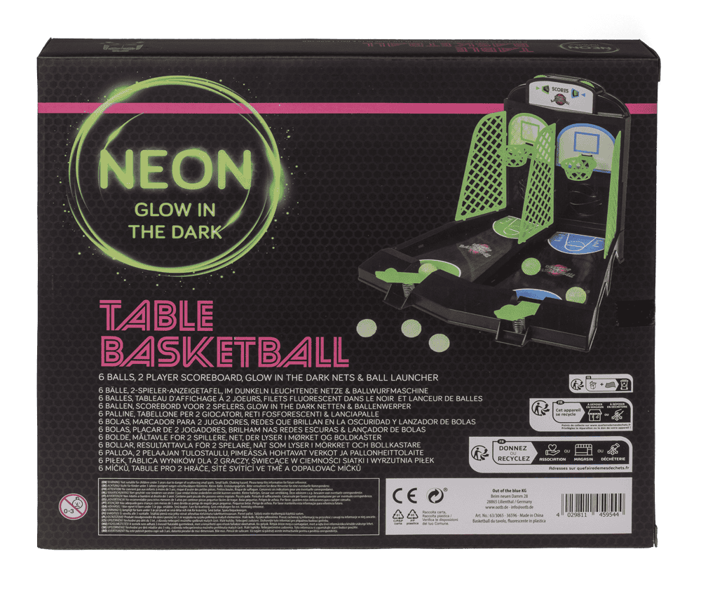 Desktop Basektball Game, Glow in the Dark,