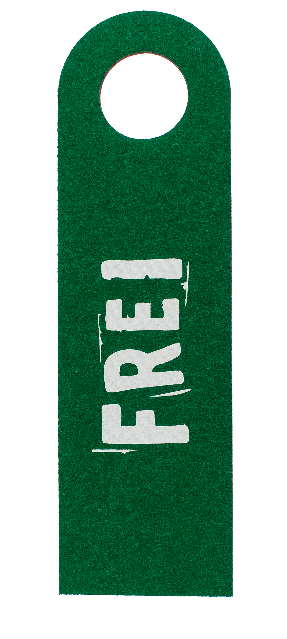 Felt door sign with German lettering,